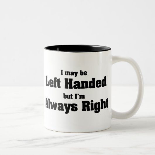Linkshändig Zweifarbige Tasse (Rechts)