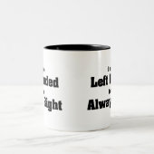 Linkshändig Zweifarbige Tasse (Mittel)