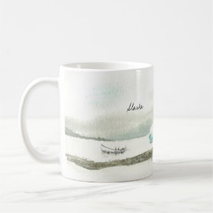 Linkshändige Alaska-Boots-Reise Kaffeetasse