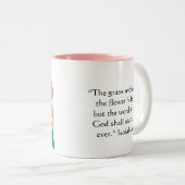 Linkshändige Blume verblaßt Scripture-Tasse Zweifarbige Tasse (VorderseiteRechts)