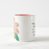 Linkshändige Blume verblaßt Scripture-Tasse Zweifarbige Tasse (Mittel)