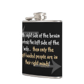 Linkshändige Leute Flachmann (Links)