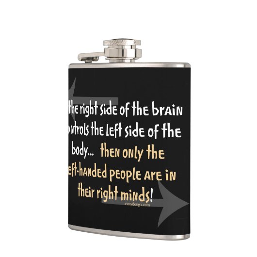 Linkshändige Leute Flachmann (Links)