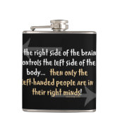 Linkshändige Leute Flachmann (Vorderseite)