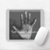 "Linkshändige Person bei der Arbeit. " Mousepad (Mit Mouse)