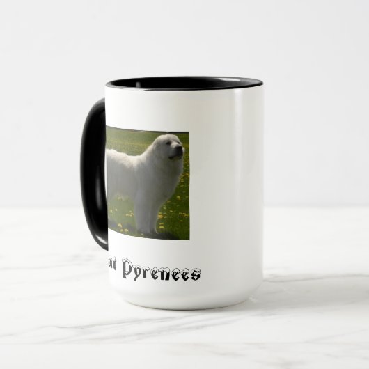 Linkshändige Pyrenäen-Tasse XL Tasse (Vorderseite Links)