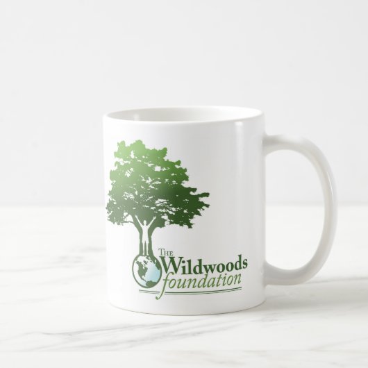 Linkshändige Wildwoods Logo-Tasse mit Motto Kaffeetasse (Rechts)