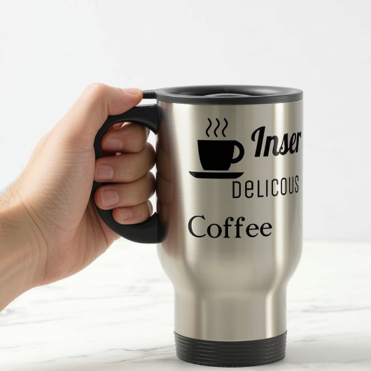 Linkshändiger Einsatz Delicous Kaffee Reisebecher