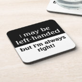 Linkshändiger Leute Spaß Getränkeuntersetzer (Linke Seite)