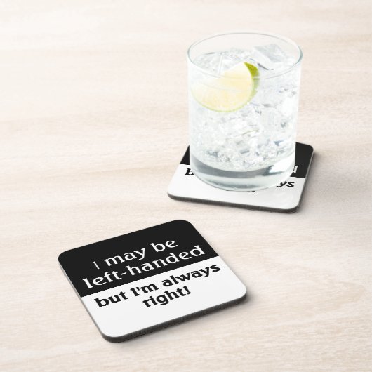 Linkshändiger Leute Spaß Getränkeuntersetzer (Rechte Seite)