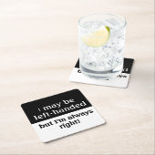 Linkshändiger Leute Spaß Rechteckiger Pappuntersetzer (Vor Ort)