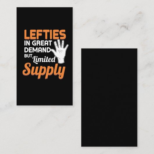Linkshändiger linker Geschenk-Stolz Leftie Visitenkarte (Vorne/Hinten)