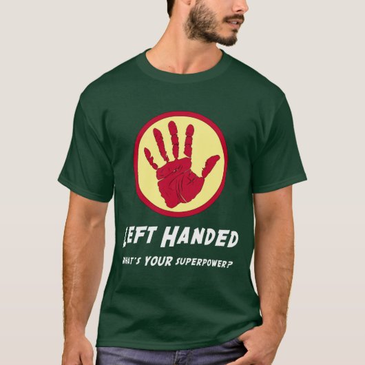 Linkshändiger SuperPower T-Shirt (Vorderseite)