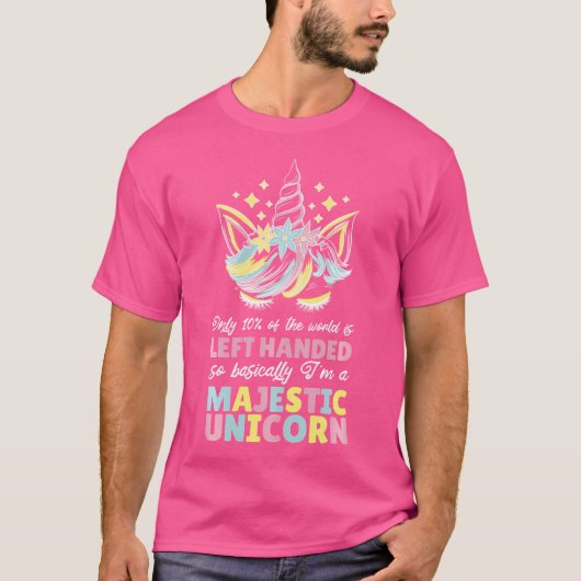 Linkshändiges Einhorn T-Shirt (Vorderseite)