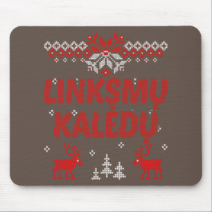 Linksmu Kaledu Litauisch Merry Weihnachtsgeschenk Mousepad