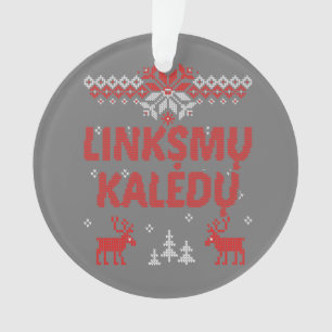 Linksmu Kaledu Litauisch Merry Weihnachtsgeschenk Ornament