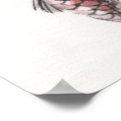 LinLi Chinesische Aquarellkunst Print - KOI Fisch Poster (Ecke)