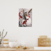 LinLi Chinesische Aquarellkunst Print - KOI Fisch  Poster (Küche)
