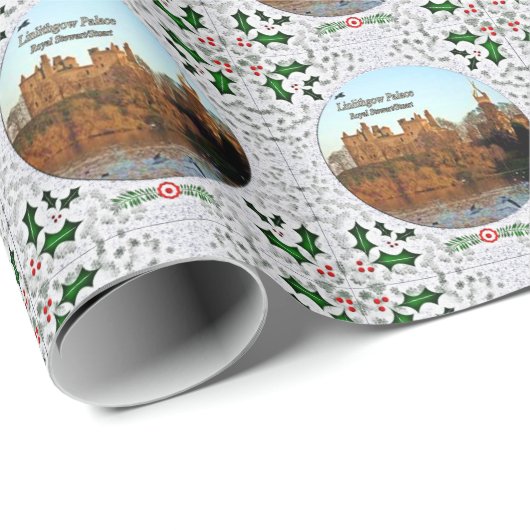 Linlithgow Palace - Royal Stewart/Stuart Christmas Geschenkpapier (Rolleneckpunkt)