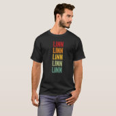 Linn County Kansas Rainbow Text T-Shirt (Vorne ganz)