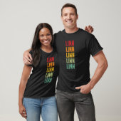 Linn County Kansas Rainbow Text T-Shirt (Unisex)