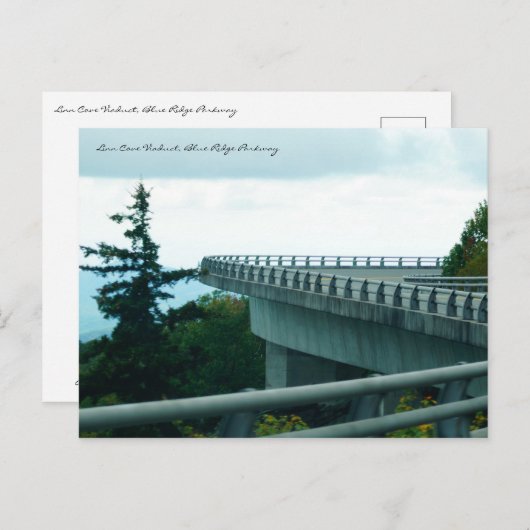 Linn Cove Viadukt, Blue Ridge Parkway Postkarte (Vorne/Hinten)