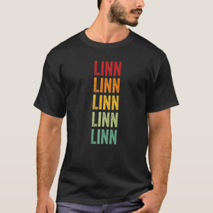 Linn Landkreis Kansas Rainbow Text T-Shirt