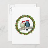 Linnie Weihnachtskranz Feiertagspostkarte (Vorne/Hinten)