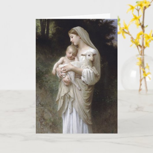 L'Innocence, William-Adolphe Bouguereau Karte (Gelbe Blume)