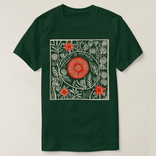 Lino Cut Bird 4 T-Shirt (Design vorne)