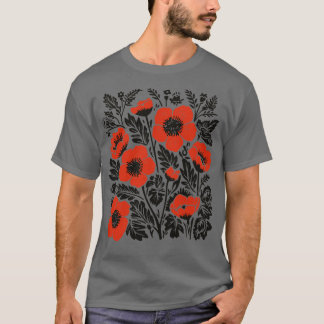 Lino Cut Blume 4 T-Shirt