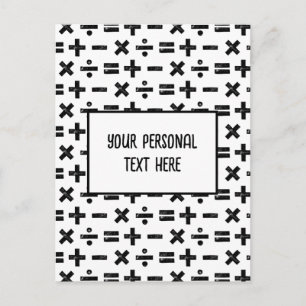 Lino Cut & Custom Text Postkarte