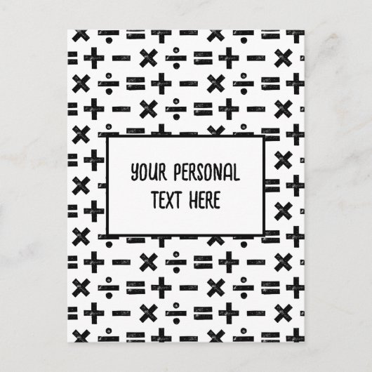 Lino Cut & Custom Text Postkarte (Vorderseite)