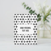 Lino Cut & Custom Text Postkarte (Stehend Vorderseite)