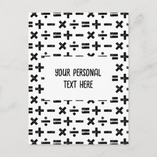 Lino Cut & Custom Text Postkarte
