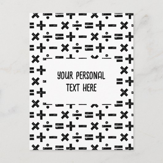 Lino Cut & Custom Text Postkarte (Vorderseite)