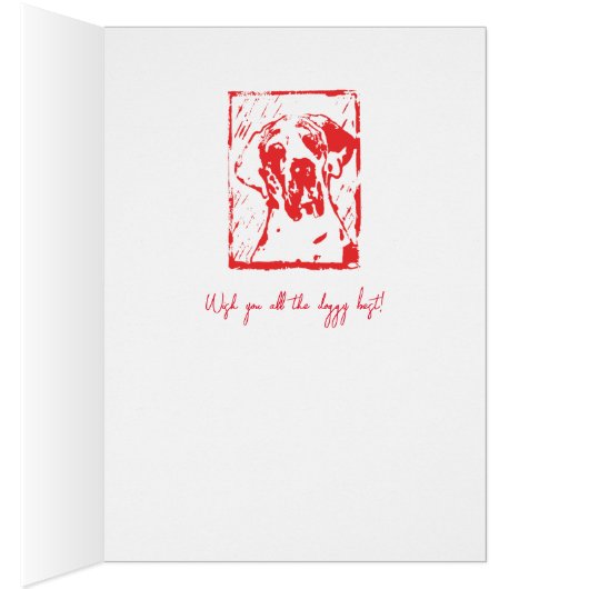 Lino Cut Print Design Great Dane Esra (Innen (Rechts))