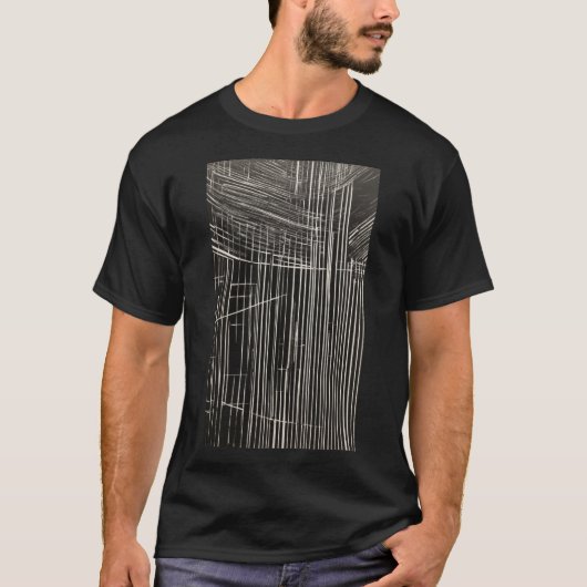 Linocut Abstrakt Art T - Shirt (Vorderseite)