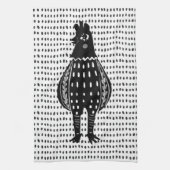 Linocut Chicken Geschirrtuch (Vertikal)