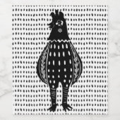 Linocut Chicken Weinetikett (Einzelnes Label)