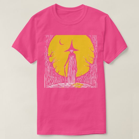 Linocut Hexe 3 T-Shirt (Design vorne)