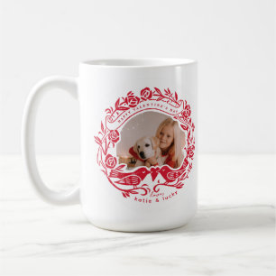 Linocut Lieblinge und Rose Valentinstag Foto Kaffeetasse
