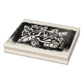 Linocut-Rose Gummistempel (Stempel)