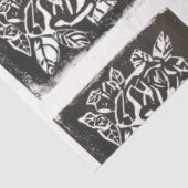 Linocut-Rose Seidenpapier (Ausschnitt)