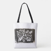 Linocut-Rose Tasche (Rückseite)