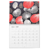 Linocut Sea Creatures Calendar 2026 Kalender (Mär 2027)