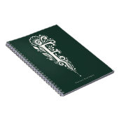 Linolschnitt-Buchstabe F Botanisches Monogramm-Not Notizblock (Rechte Seite)