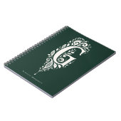 Linolschnitt-Buchstabe G Botanisches Monogramm Not Notizblock (Linke Seite)