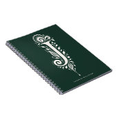 Linolschnitt-Buchstabe J Botanisches Monogramm Not Notizblock (Rechte Seite)