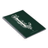 Linolschnitt-Buchstabe L Botanisches Monogramm Not Notizblock (Rechte Seite)